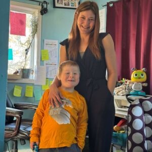 Ashley (Founder & President of Rushland) with her son Kash.